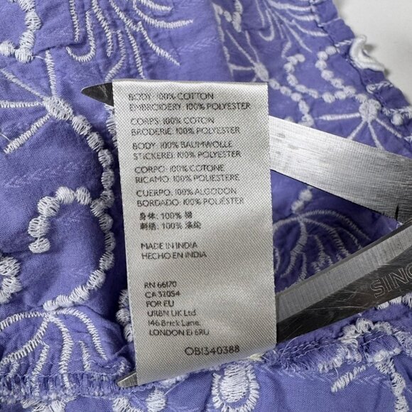 Anthropologie Pilcro Embroidered Floral Blouse SZ M Long Sleeve Cottage Boho - Picture 11 of 13